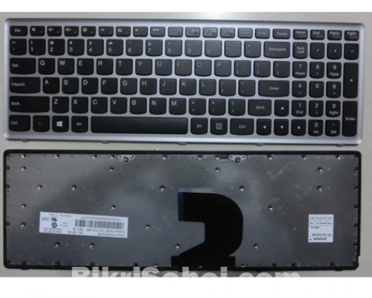 LENOVO IDEAPAD Z500 GREY FRAME LAPTOP KEYBOARD BLACK